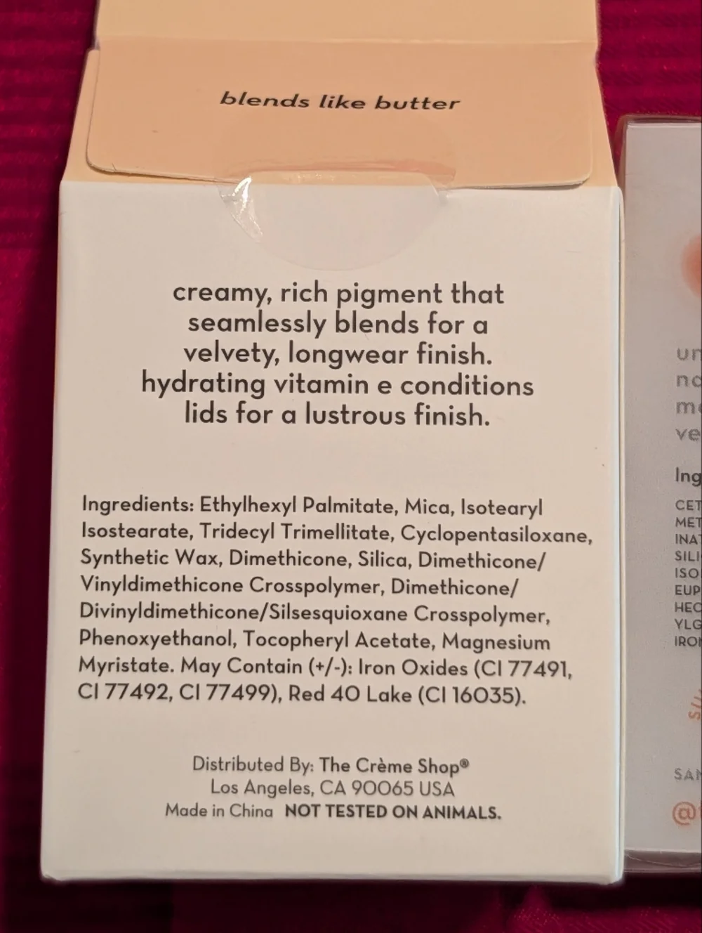 The Crème Shop Creme Blush Balm In Teddy Bear & Creme Eyeshadow In Croissant NIB